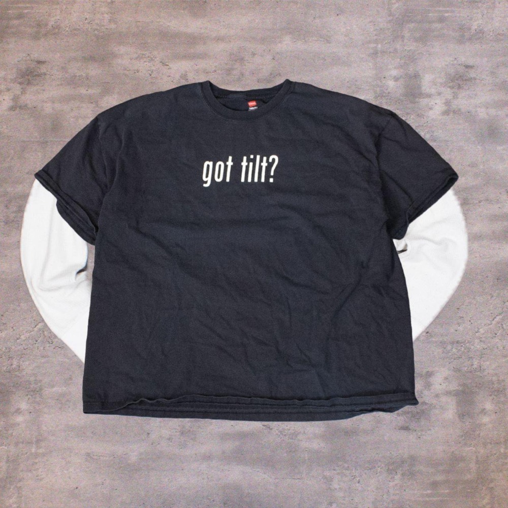 Hanes Got Tilt Parody Full Tilt Poker Humor Comdy Meme Black T-Shirt